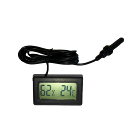 Termo-higrómetro digital panelable DTE/H negro
