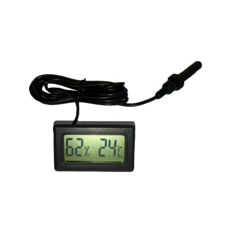 Termo-higrómetro digital panelable DTE/H negro
