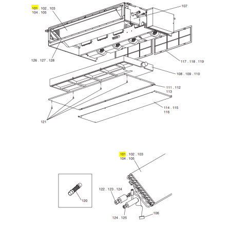 Evaporador unidad interior conductos SEZ-KD25VA.TH