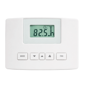 Humidostato electrónico CX2000P-TH-K02 con display LCD parametrizable, montaje a pared. Alimentación eléctrica 230VAC/50Hz