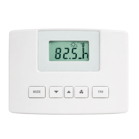 Humidostato electrónico CX2000P-TH-K02 con display LCD parametrizable, montaje a pared. Alimentación eléctrica 230VAC/50Hz
