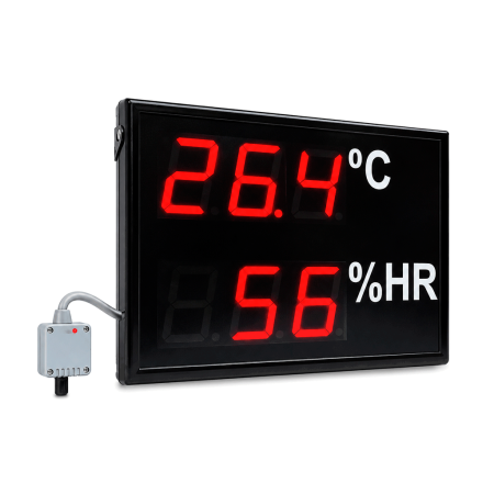 Visualizador de temperatura y humedad con sonda 5m DTH-I