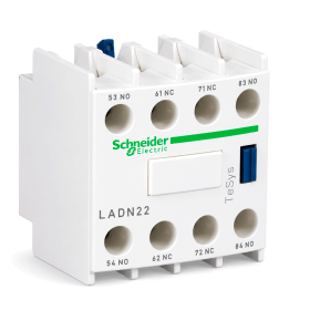 Bloque de contacto Schneider Electric 2 NA + 2 NC (Frontal) LADN 22